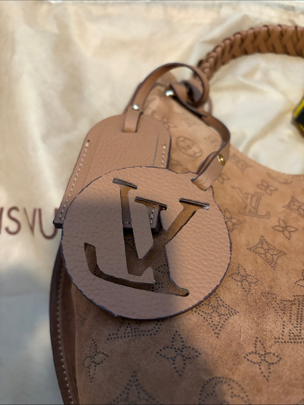 LV Caramel Color Suede Bag - Picture 12 of 15